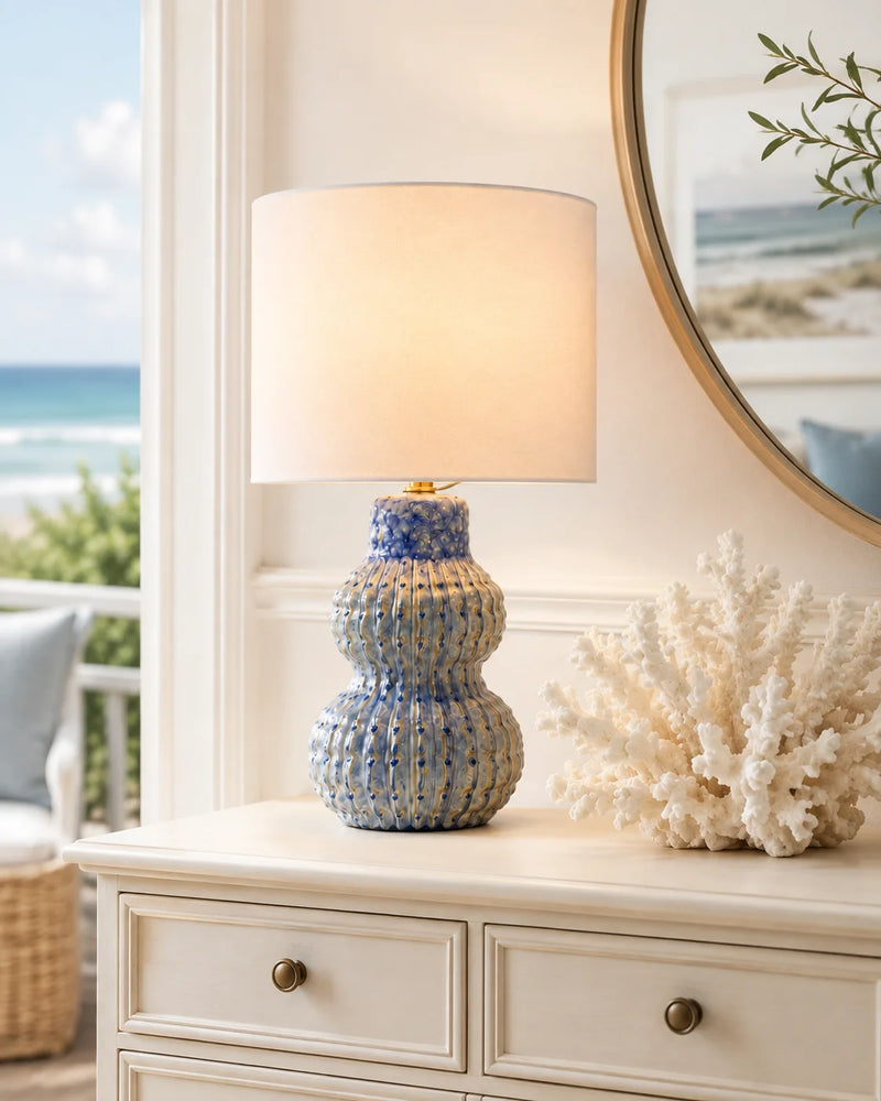 Ocean Blue Ceramic Table Lamp