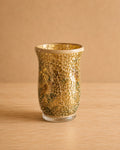 Sunlit Gold Mosaic Candle Holder 15cm with reflective gold mosaic glass finish