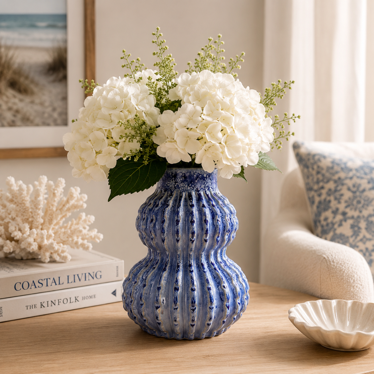 Coastal Blue Sculpture