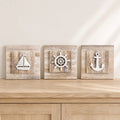 Rustic nautical wall plaques